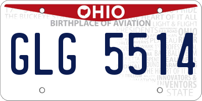 OH license plate GLG5514
