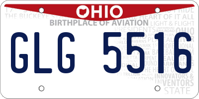 OH license plate GLG5516