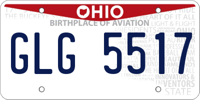 OH license plate GLG5517
