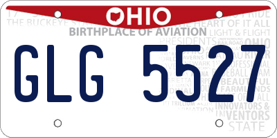 OH license plate GLG5527