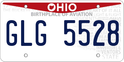 OH license plate GLG5528