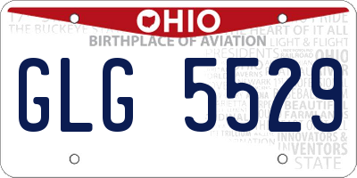 OH license plate GLG5529