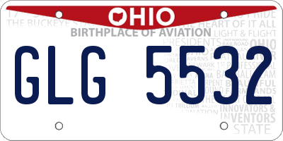 OH license plate GLG5532