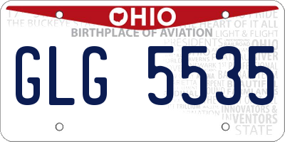 OH license plate GLG5535