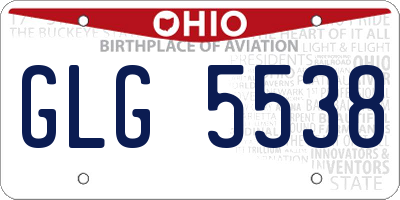 OH license plate GLG5538