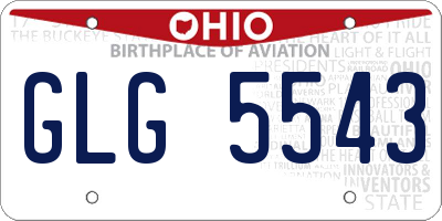 OH license plate GLG5543