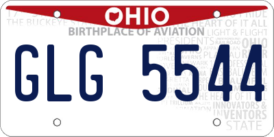 OH license plate GLG5544