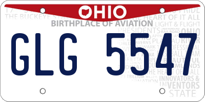 OH license plate GLG5547