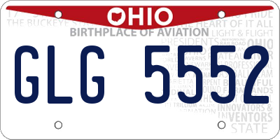 OH license plate GLG5552