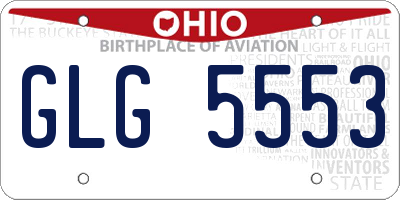 OH license plate GLG5553
