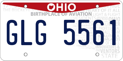 OH license plate GLG5561