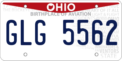 OH license plate GLG5562