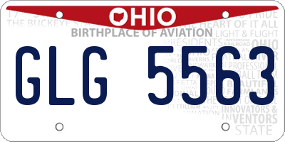 OH license plate GLG5563