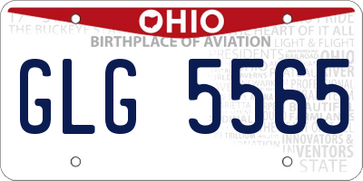OH license plate GLG5565