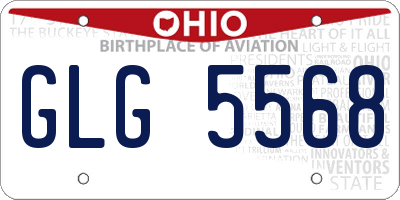 OH license plate GLG5568