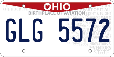 OH license plate GLG5572