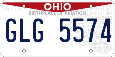 OH license plate GLG5574