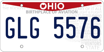 OH license plate GLG5576