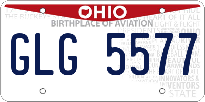 OH license plate GLG5577