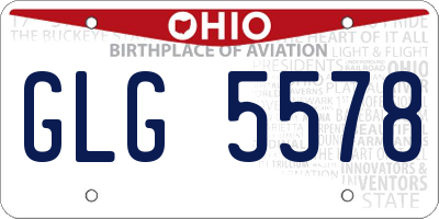 OH license plate GLG5578