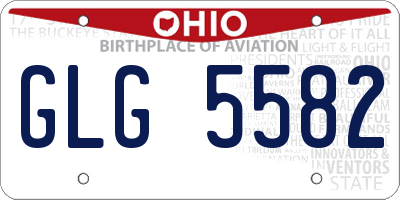 OH license plate GLG5582