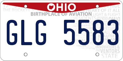 OH license plate GLG5583