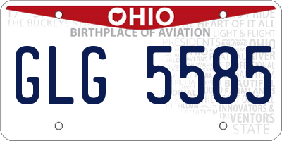 OH license plate GLG5585