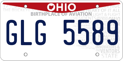 OH license plate GLG5589