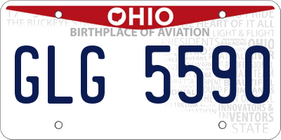 OH license plate GLG5590