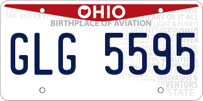 OH license plate GLG5595