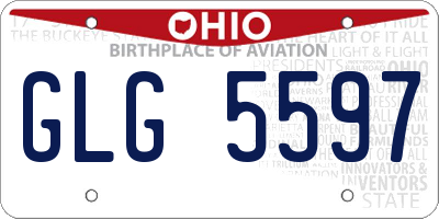 OH license plate GLG5597