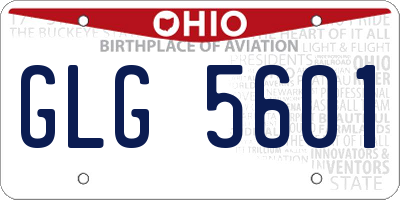 OH license plate GLG5601