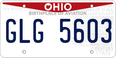 OH license plate GLG5603