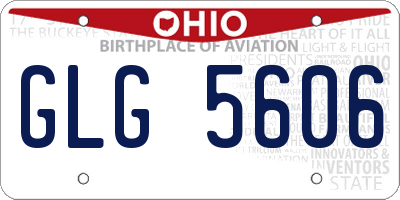 OH license plate GLG5606