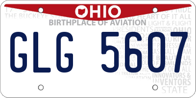 OH license plate GLG5607