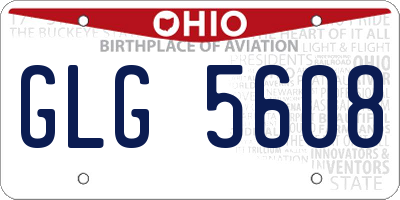 OH license plate GLG5608