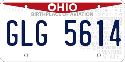 OH license plate GLG5614