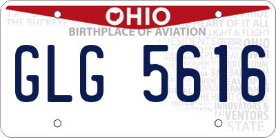 OH license plate GLG5616
