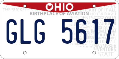 OH license plate GLG5617