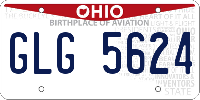 OH license plate GLG5624
