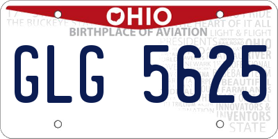 OH license plate GLG5625