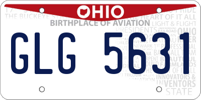 OH license plate GLG5631