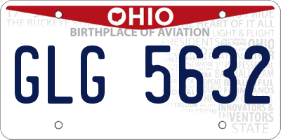 OH license plate GLG5632