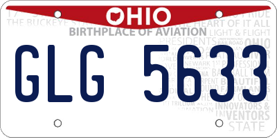 OH license plate GLG5633