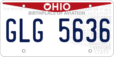 OH license plate GLG5636