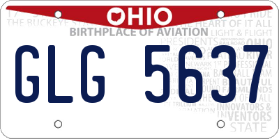 OH license plate GLG5637
