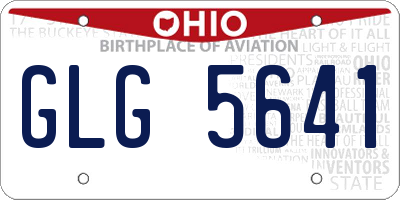 OH license plate GLG5641