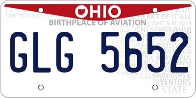 OH license plate GLG5652