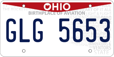 OH license plate GLG5653