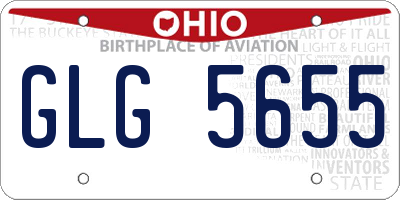 OH license plate GLG5655